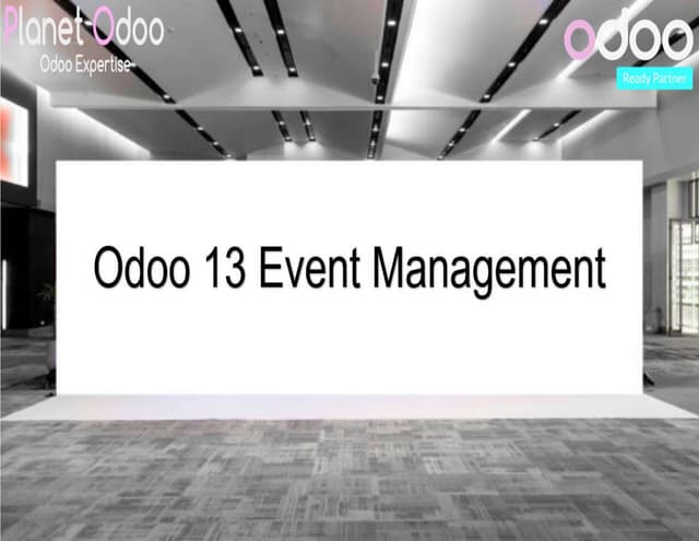 Odoo 13 event management