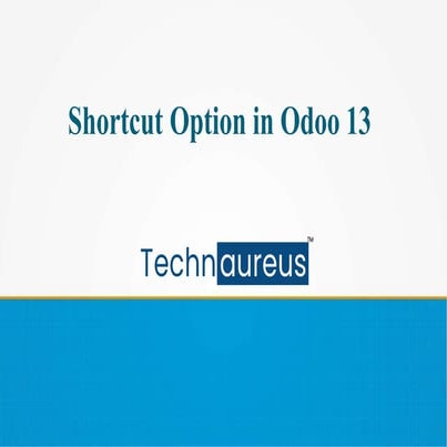 Odoo 13 shortcut Option