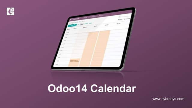 Odoo 14 Calendar
