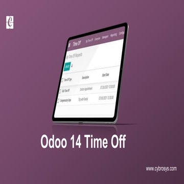 Odoo 14 Time Off Management