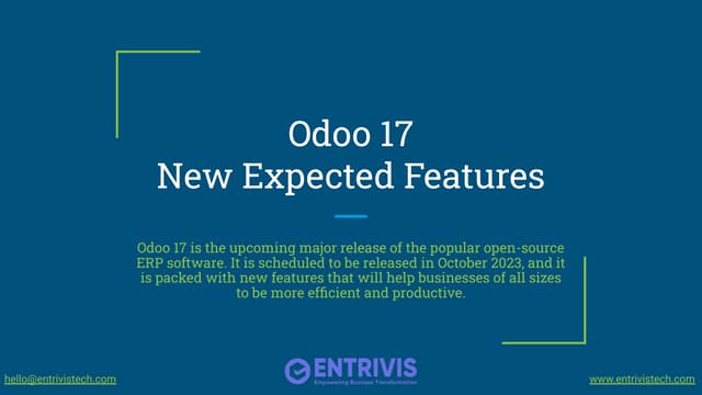 Odoo 17  New Expected Features - Entrivis Tech.pdf