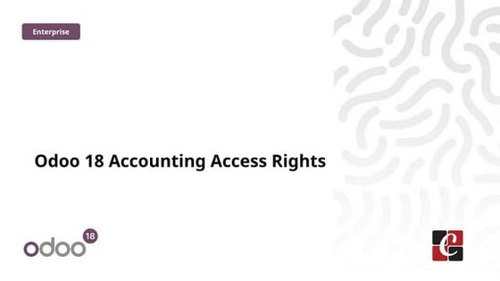 Odoo 18 Accounting Access Rights - Odoo 18 ºÝºÝߣs