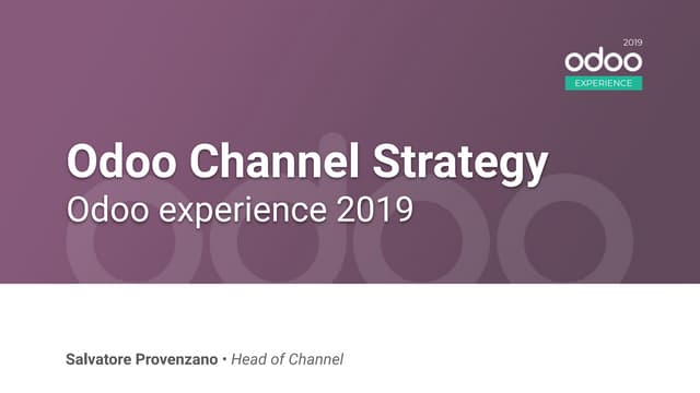 Odoo channel strategy