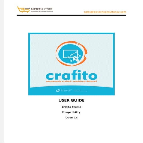 Crafito Odoo Theme - User Guide