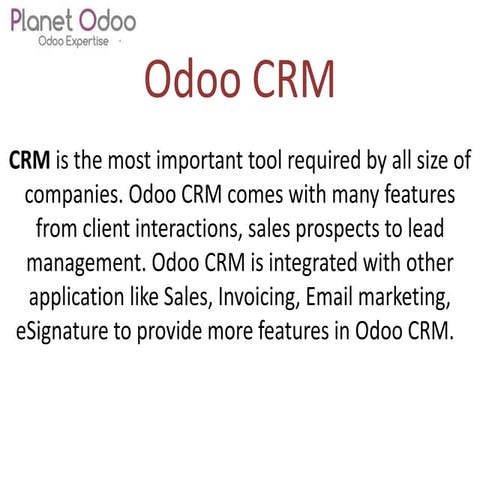 Odoo crm