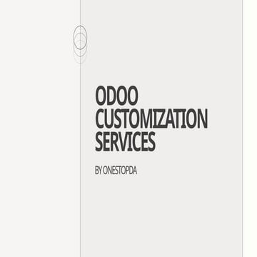 Odoo Customization Services: Tailored ERP Solutions by OnestopDA