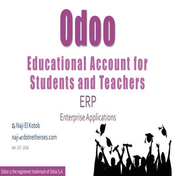 Odoo - Educational Account for Students and Teachers Ver. 2.0