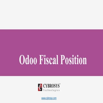 Odoo fiscal position