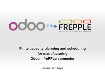 Finite capacity planning and scheduling  for manufacturing: Odoo frePPLe conn...