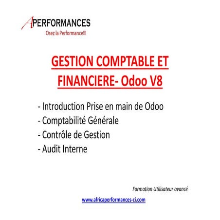 Gestion Comptable et Financiere Odoo V8