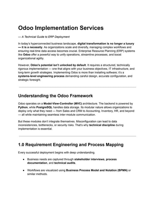 "Streamline Business Operations with End-to-End Odoo Implementation Services ...