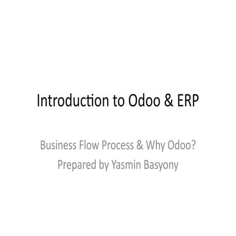 Comprehensive Introduction to Odoo ERP and Business Flow Processes | PPTX