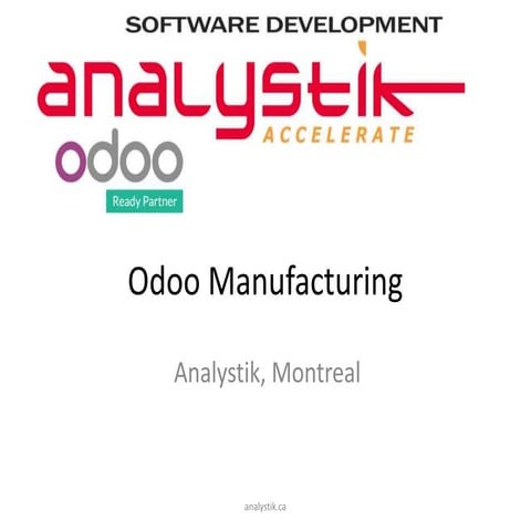 Odoo manufacturing
