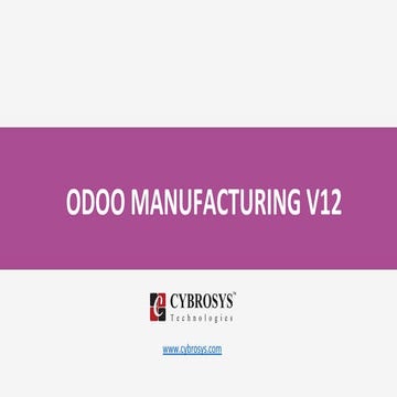 Odoo manufacturing v12