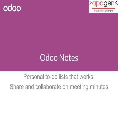 Odoo Notes