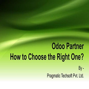 How to Choose the Right Odoo Partner?