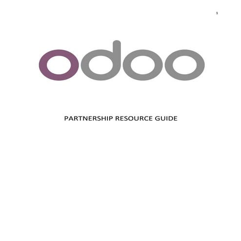 Odoo Partnership Resource Guide ppt for partners
