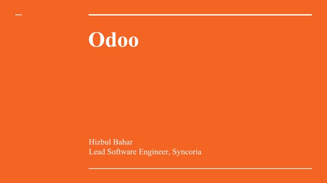 Odoo presentation