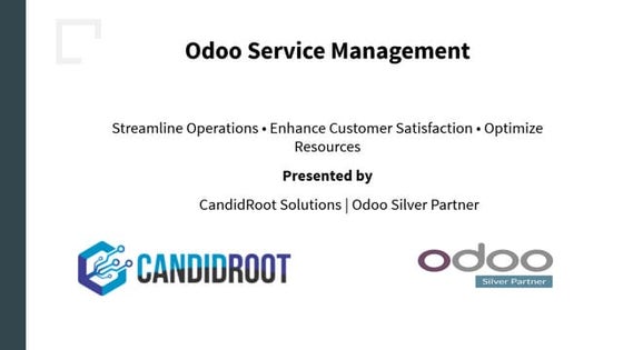 Odoo for Services Industry by CandidRoot