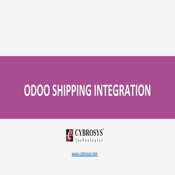 Odoo shipping integration