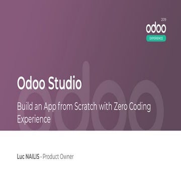 Odoo Studio: Build an App with Zero Coding Experience | PDF | Internet ...