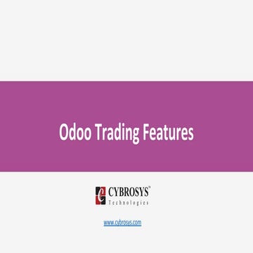 Odoo trading features 