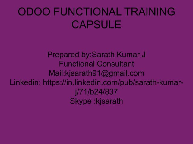 Odoo Training