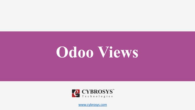 Odoo views