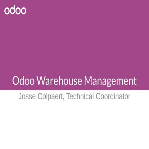 Odoo / OpenERP WMS Version 9.0