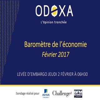 Baromètre de l'économie sur le mora...