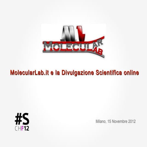 MolecularLab.it ed il Social Media Marketing nella divulgazione scientifica
