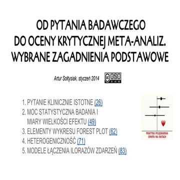 Od pytania badawczego do oceny krytycznej meta analiz