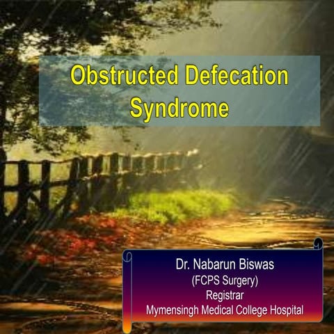 Obstructed defecation syndrome | PDF