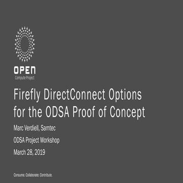 ODSA - DirectConnect Options for the PoC