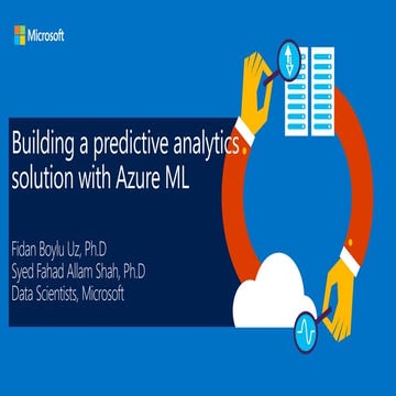Building predictive analytics solution with Azure ML (ODSC Workshop)