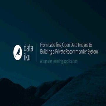 From Labelling Open data images to building a private recommender system