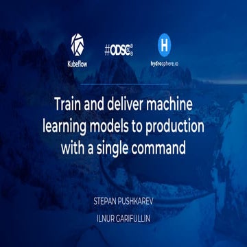 Hydrosphere.io for ODSC: Webinar on Kubeflow