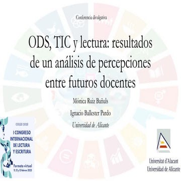 ODS, TIC y lectura: resultados de un análisis de percepciones entre futuros docentes