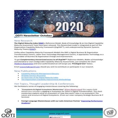 ODTI newsletter oct 2020 