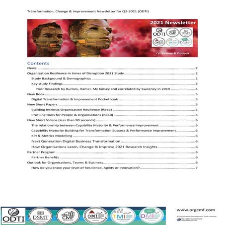 Transformation, Chanhe and Improvement Newsletter July 2021