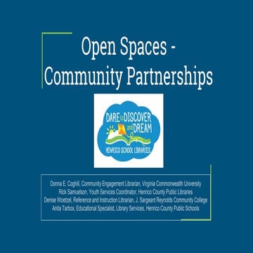 Open Spaces: Community Partnerships