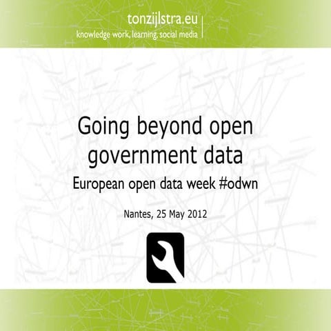 OPEN DATA WEEK // Intro : Overview of opening data in private sector