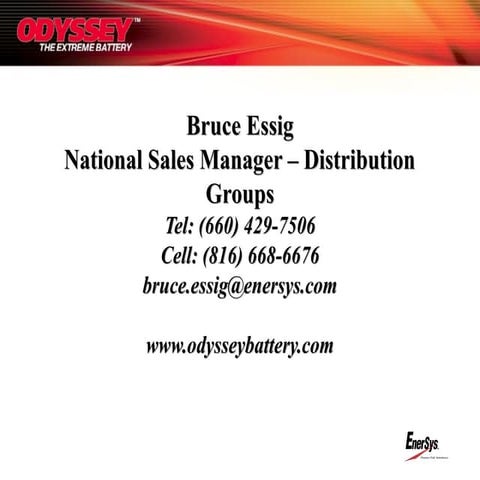 Sustainability With CDTA - Odyssey Batteries - Bruce Essig, National Sales Ma...