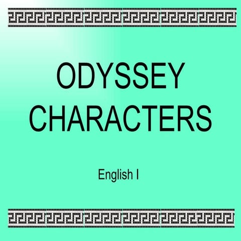 Odyssey Characters Part 2