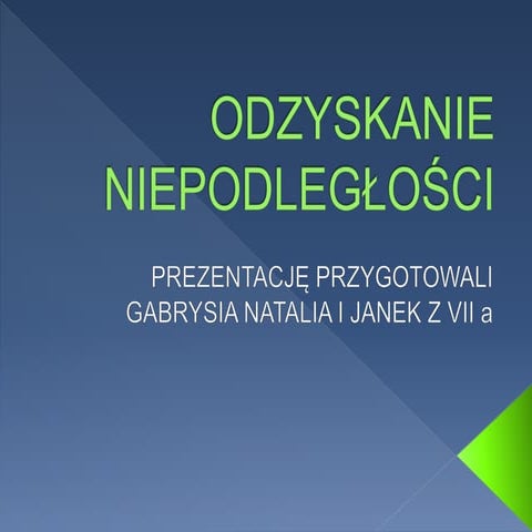 Odzyskanie niepodległości | PPTX