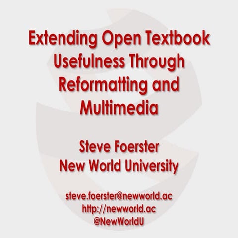 New World University OpenEd16