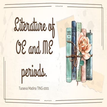 Old English and Middle English Literature pptx