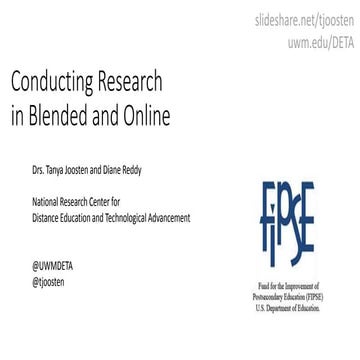 Conducting Research in Blended and Online