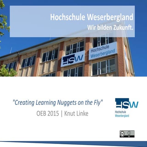 Creating Learning Nuggets on the Fly - Online Educa 2015