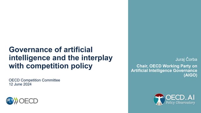Artificial Intelligence, Data and Competition – ČORBA – June 2024 OECD discussion